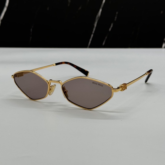 NEW SMU 56Z 5AK20I MIU MIU GOLD BROWN MU56ZS 5AK20I GEOMETRIC WOMEN SUNGLASSES main image 5